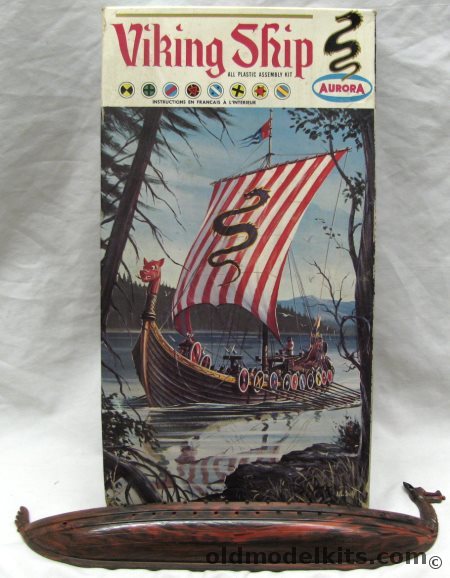 Aurora 1/80 Viking Ship, 320-259 plastic model kit